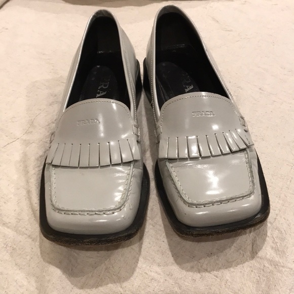 Vintage Prada Fringed Loafers Size 36 1/2 with Dust Bags and Cloth - Picture 2 of 16